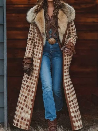 Retro-style Plush Windbreaker Fashionable And Warm For Fall Winter — image 9