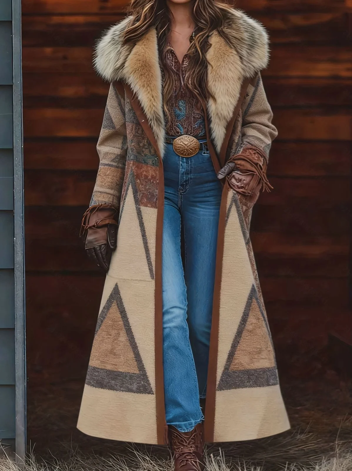 Retro-style Plush Windbreaker Fashionable And Warm For Fall Winter — image 11
