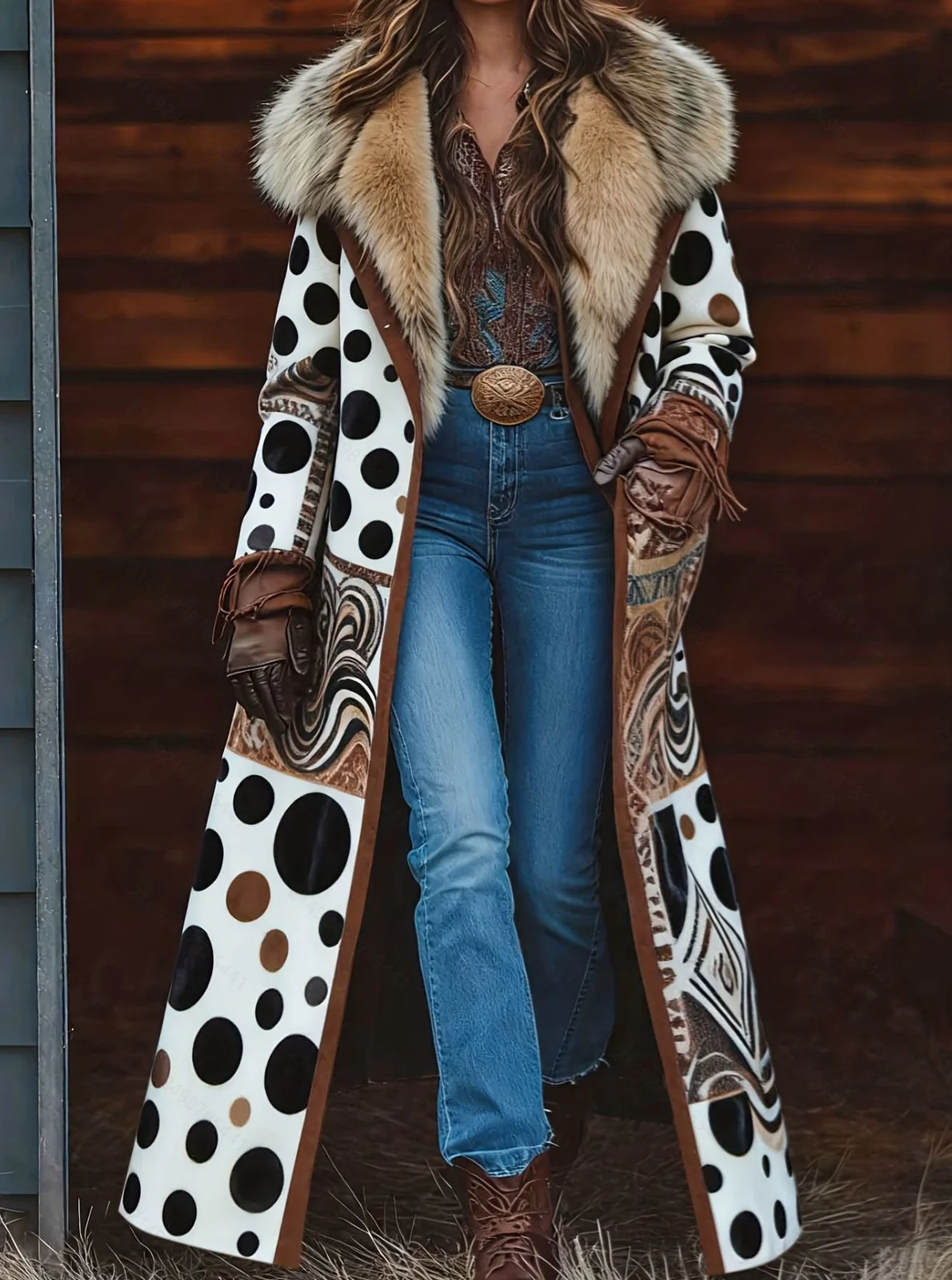 Retro-style Plush Windbreaker Fashionable And Warm For Fall Winter — image 3