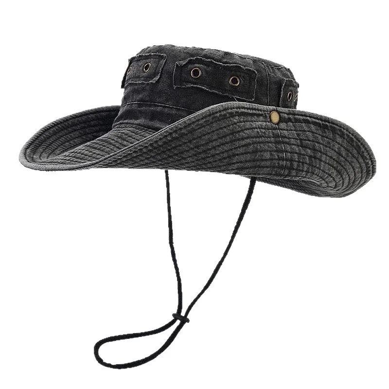 Retro Washed-cotton Bucket Hat For Sun Protection Outdoors — image 4