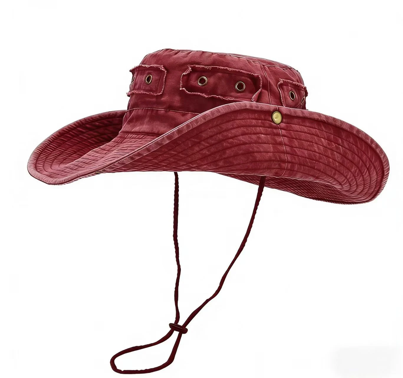 Retro Washed-cotton Bucket Hat For Sun Protection Outdoors — image 2