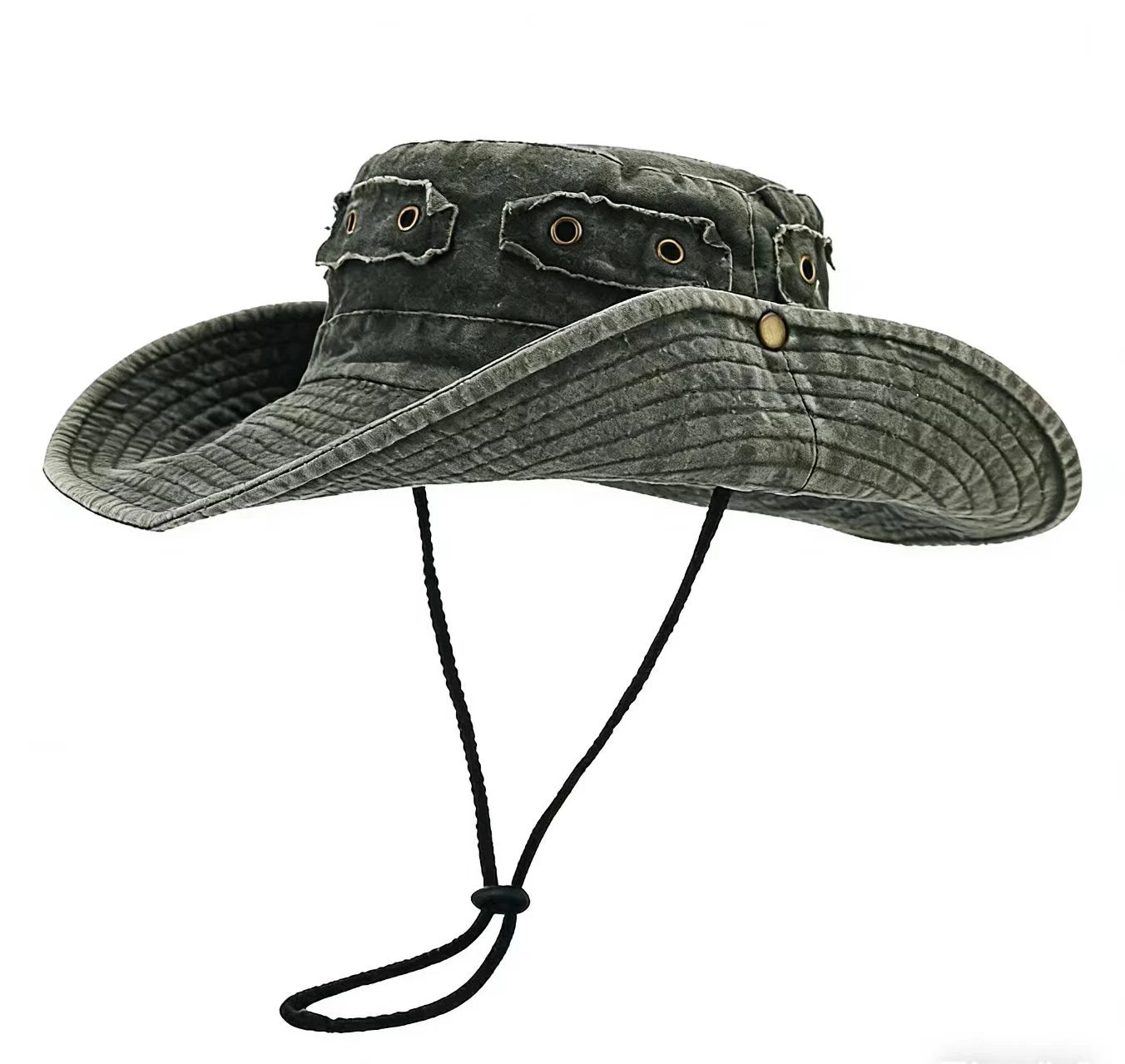 Retro Washed-cotton Bucket Hat For Sun Protection Outdoors — image 6
