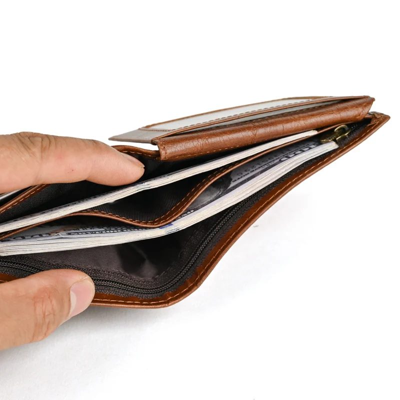 RFID Anti-scan Retro Leather Wallet For Men — image 3