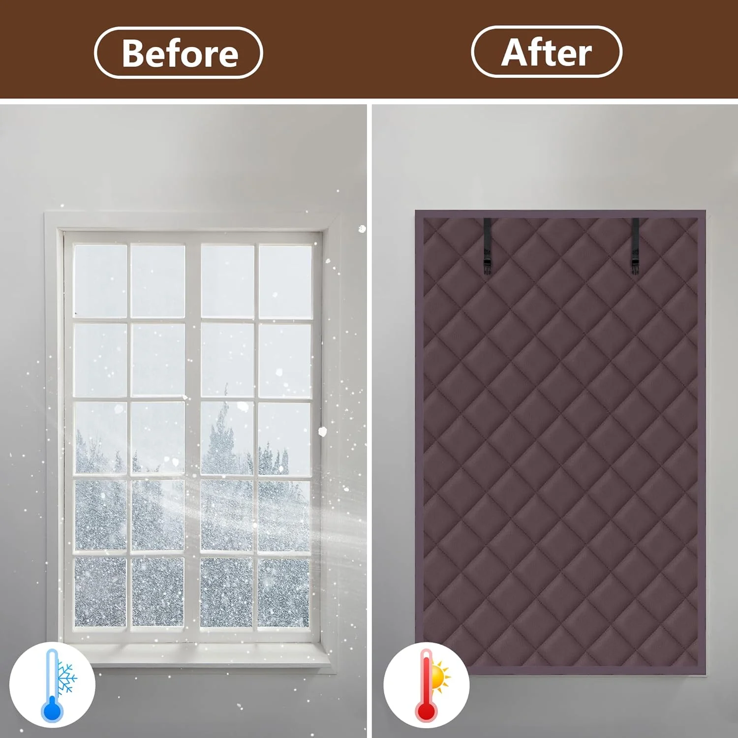 Rollable Magnetic Cotton Insulated Door Curtain, Block Outdoor Cold Wind Lock Indoor… — image 4