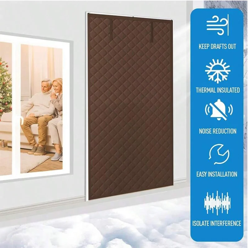 Rollable Magnetic Cotton Insulated Door Curtain, Block Outdoor Cold Wind Lock Indoor… — image 11