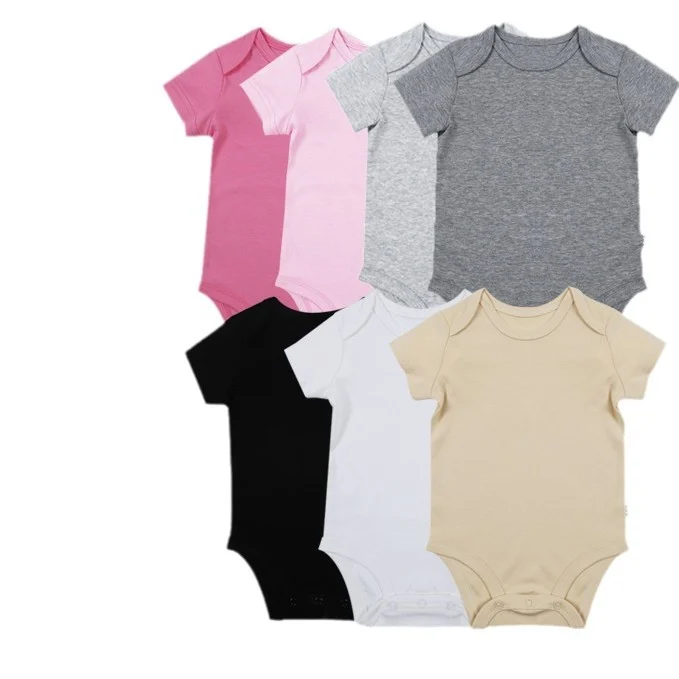 Romper Newborn Clothes 0-1 Years Old Solid Color Jumpsuit Male And Female Baby Onesie — image 2