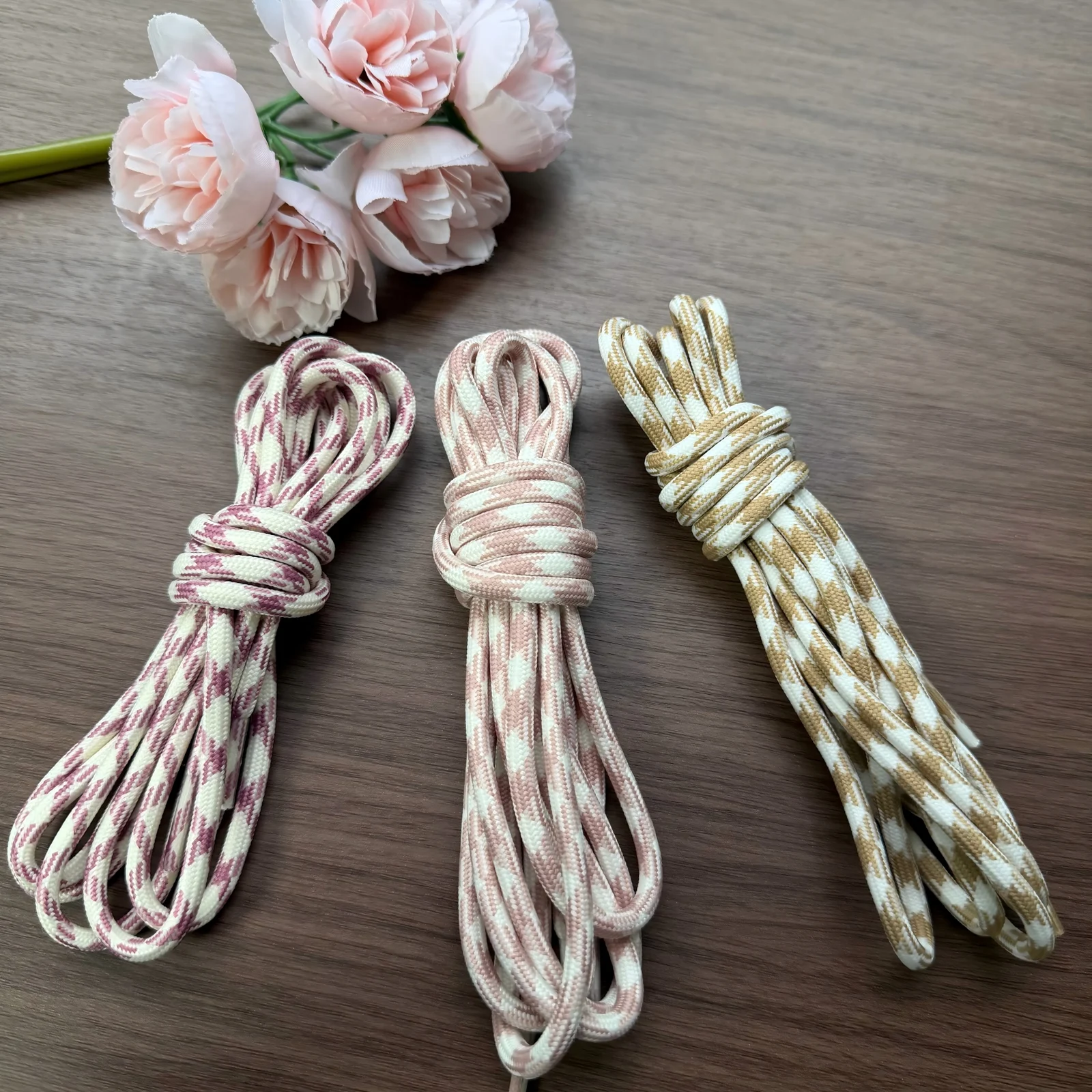 Round Houndstooth Colorful Shoelaces — image 5
