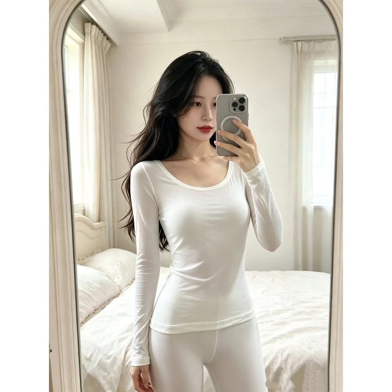 Round-neck Slim-fit Figure-flattering Long Sleeves — image 7