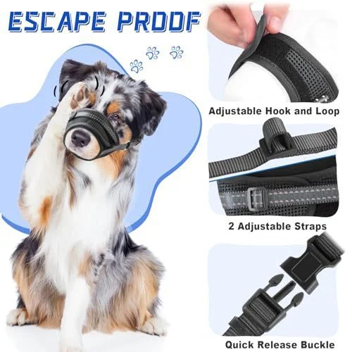's New Product Dog Muzzle Soft Breathable Mesh Suitable For Small, Medium And Large… — image 5