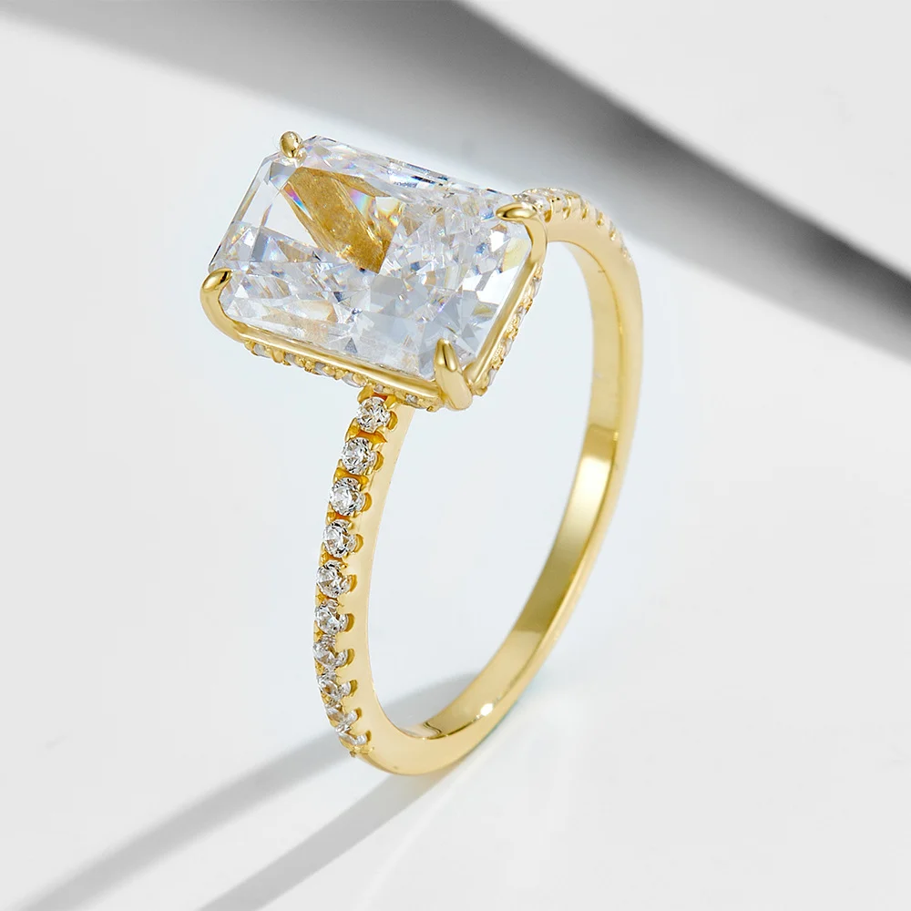 S925 Sterling Silver 5A Cubic Zirconia Ring Set — image 2