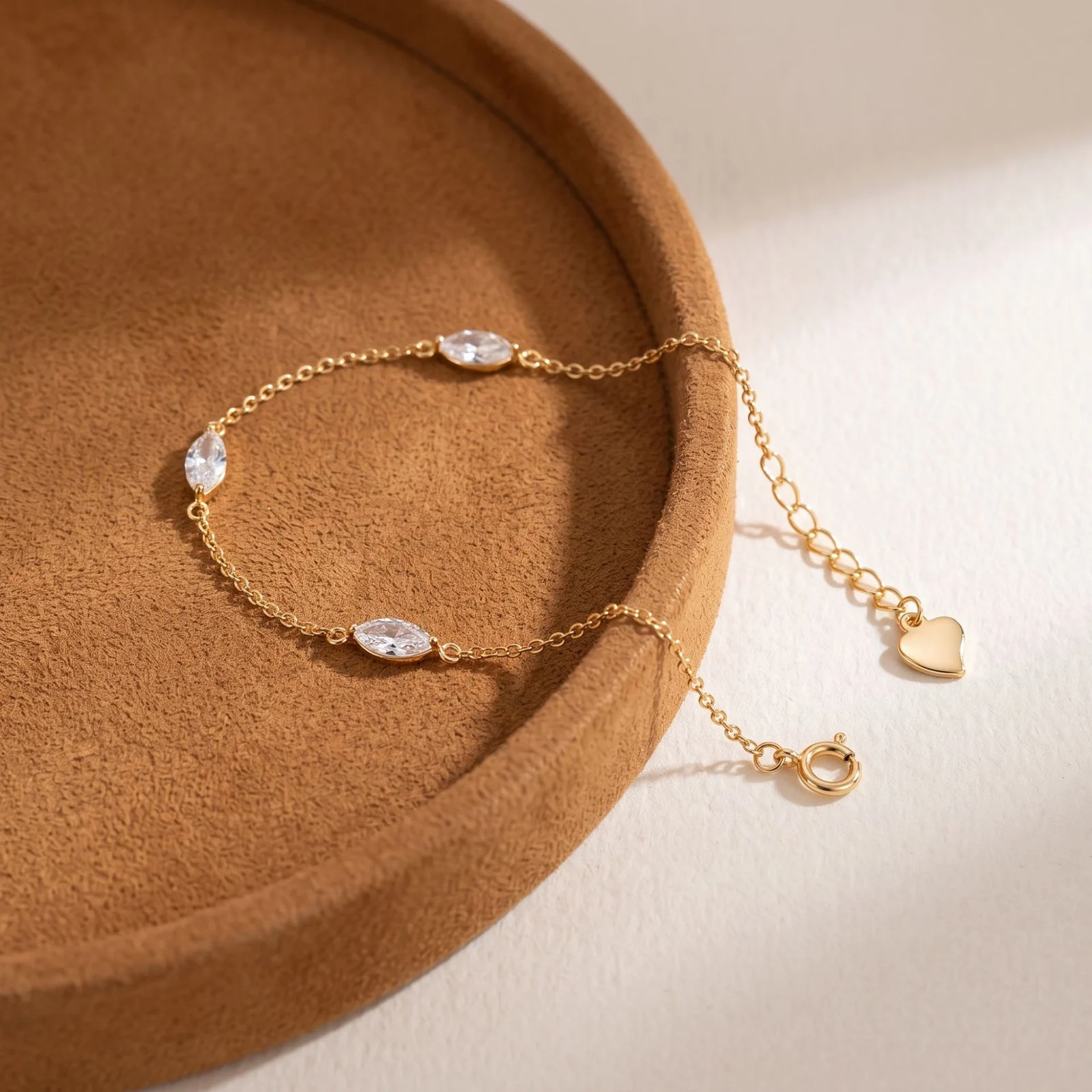 S925 Sterling Silver Marquise-cut Diamond Bracelet — image 2