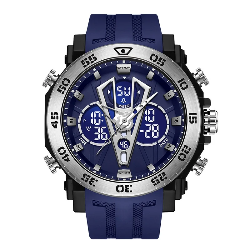 Sanda Youth Dual-display Watch For Men — image 3