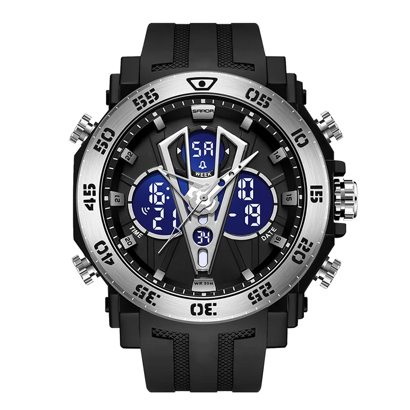 Sanda Youth Dual-display Watch For Men — image 6