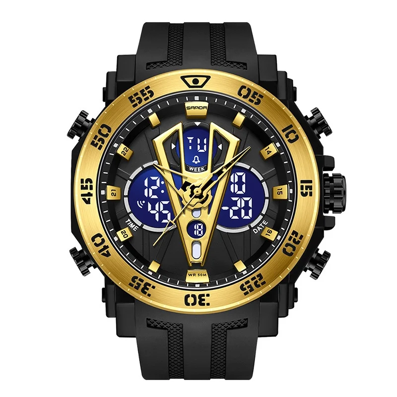 Sanda Youth Dual-display Watch For Men — image 5