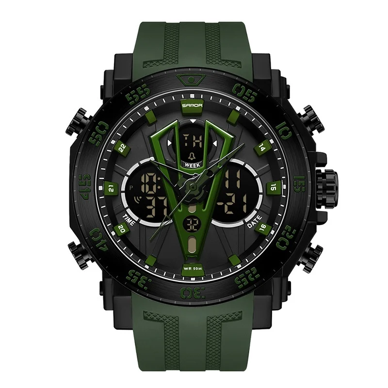 Sanda Youth Dual-display Watch For Men — image 4