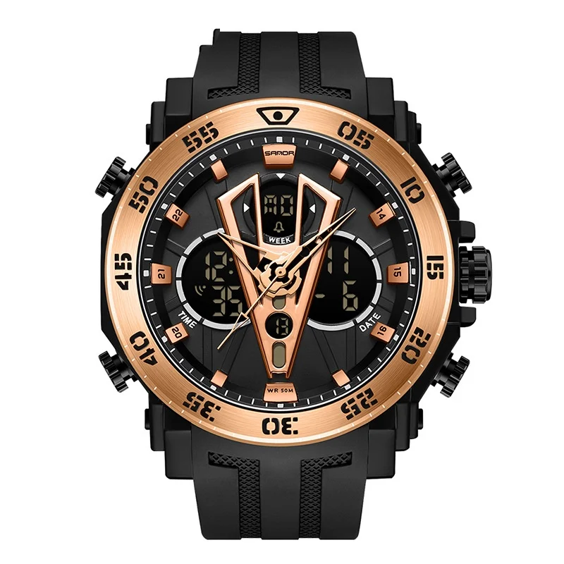 Sanda Youth Dual-display Watch For Men — image 2