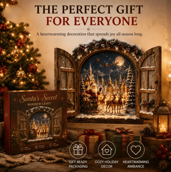 Santas Secret Window Light Wooden Craft — image 3