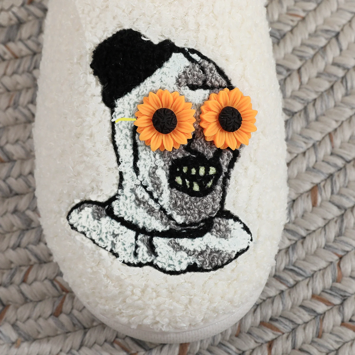 Scary Night Horror Clown Embroidered Cotton Slippers For Men And Women Autumn Winter — image 6