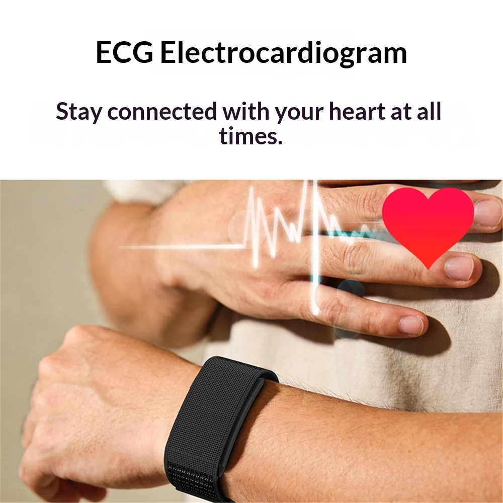 Screen-free Bracelet ECG Heart Rate Blood Oxygen Body Temperature Measurement Exercise — image 2