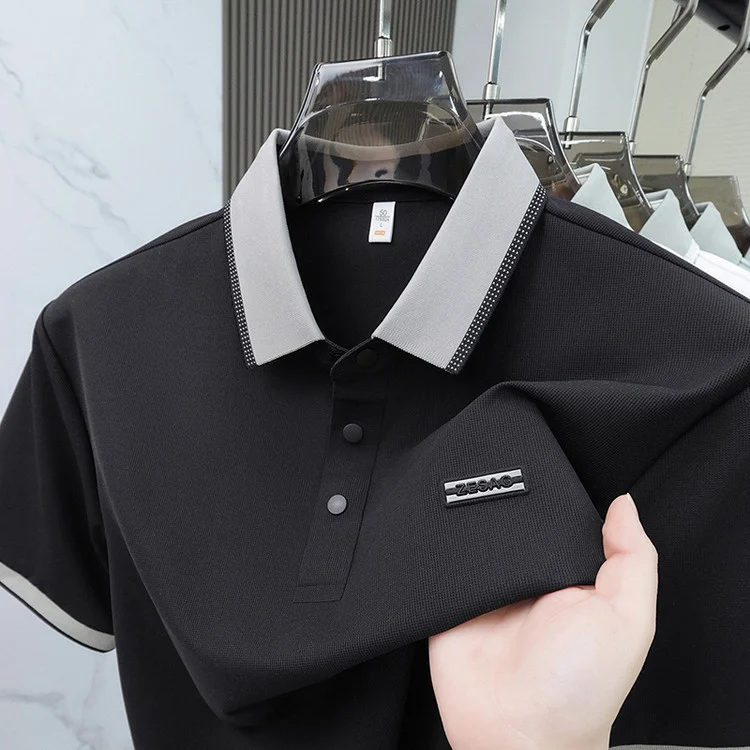 Seamless Ice Silk Mens Short-sleeve T-shirt — image 3