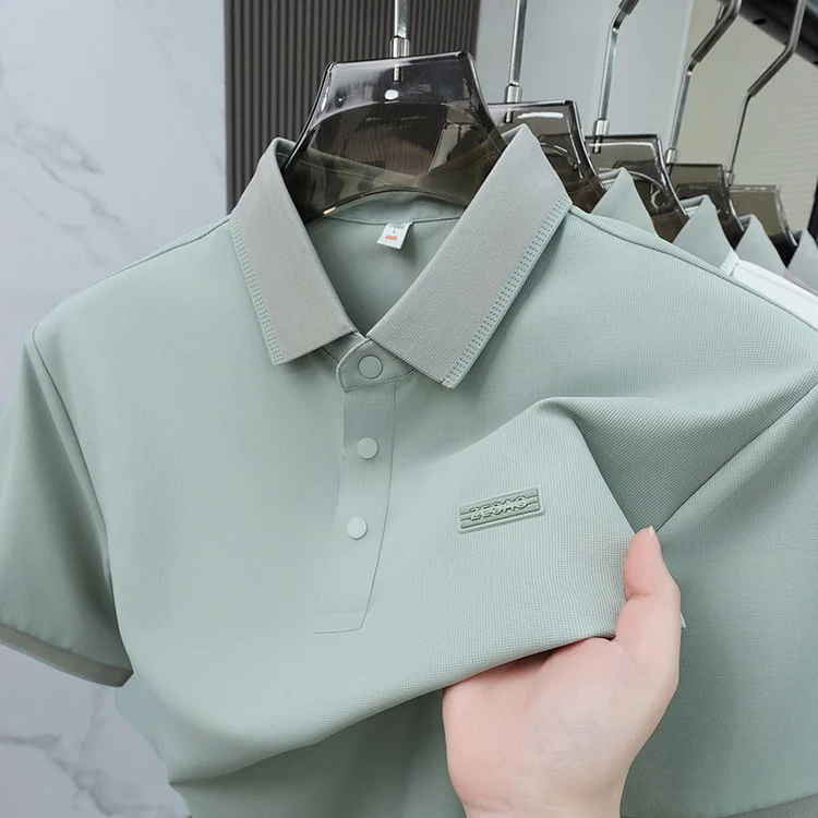 Seamless Ice Silk Mens Short-sleeve T-shirt — image 2