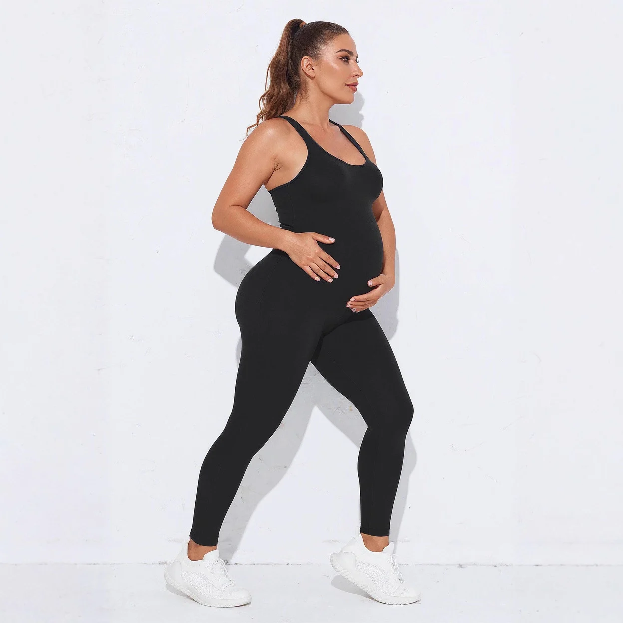 Seamless Knitted Exercise Yoga Clothes Hip Raise Slim Fit Quick-drying Fitness Jumpsuit — image 6
