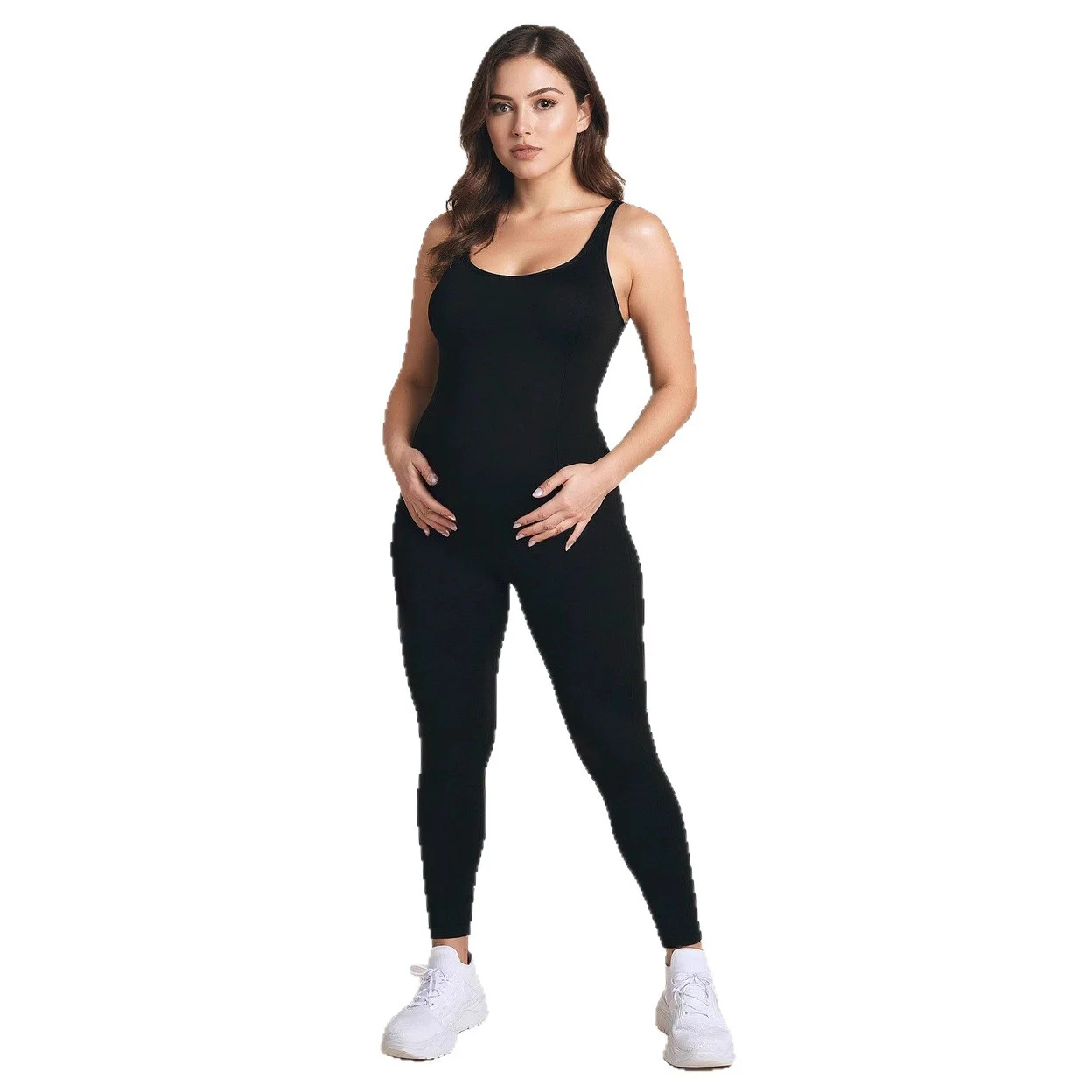 Seamless Knitted Exercise Yoga Clothes Hip Raise Slim Fit Quick-drying Fitness Jumpsuit — image 5