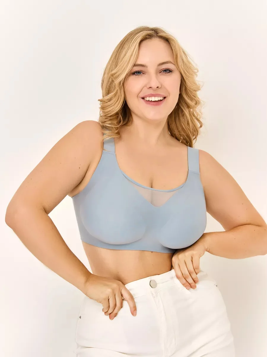 Seamless Large Bust Friendly Push Up Bra With Underarm Control Wireless Jelly Gel… — image 11