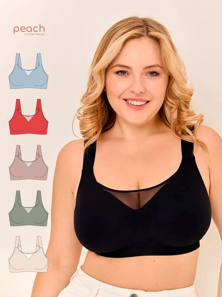 Seamless Large Bust Friendly Push Up Bra With Underarm Control Wireless Jelly Gel… — image 7