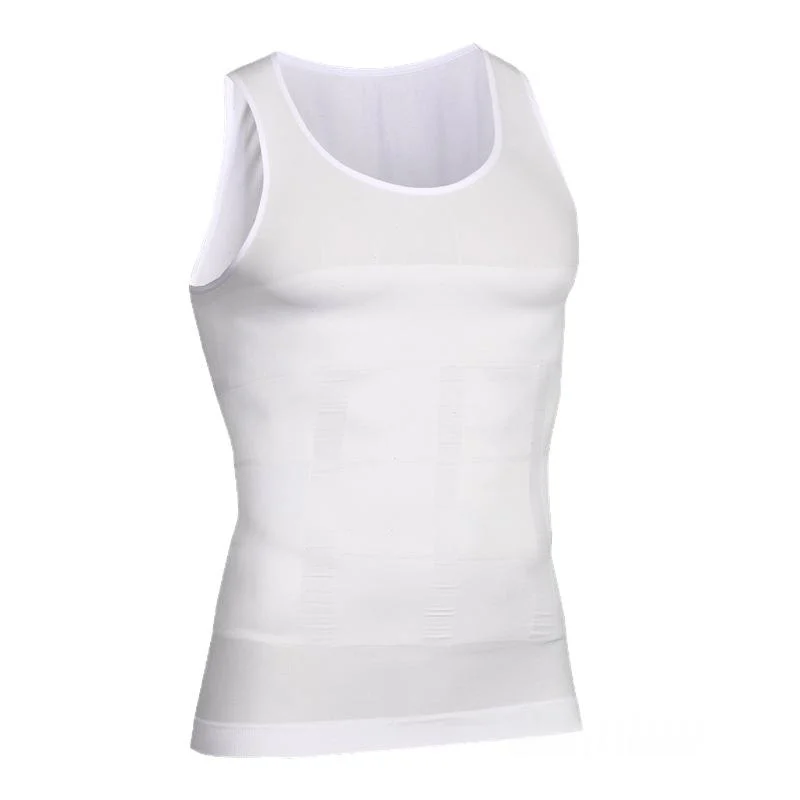 Seamless Mens Tummy-control Compression Body-shaping Vest Top — image 5