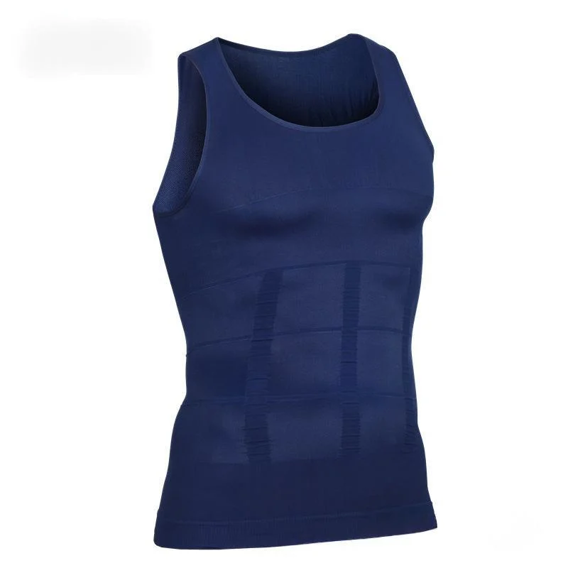 Seamless Mens Tummy-control Compression Body-shaping Vest Top — image 2
