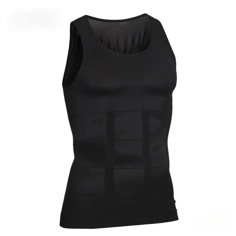 Seamless Mens Tummy-control Compression Body-shaping Vest Top — image 3
