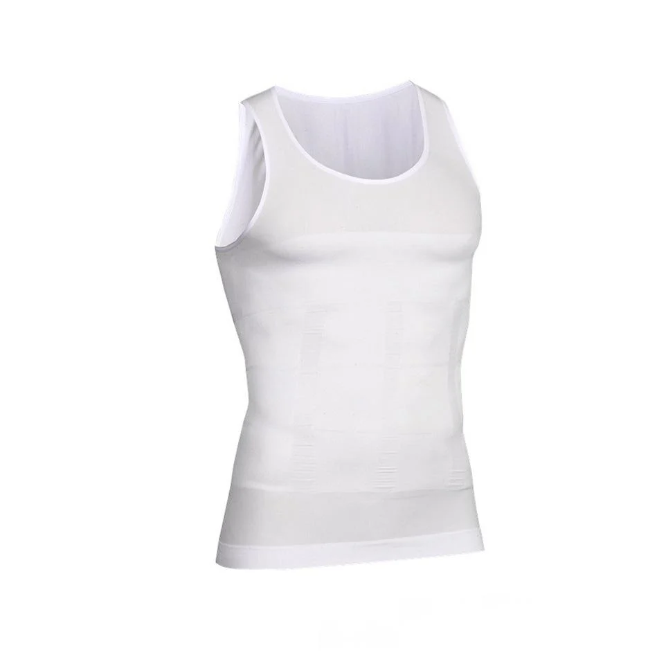 Seamless Mens Tummy-control Compression Body-shaping Vest Top — image 1