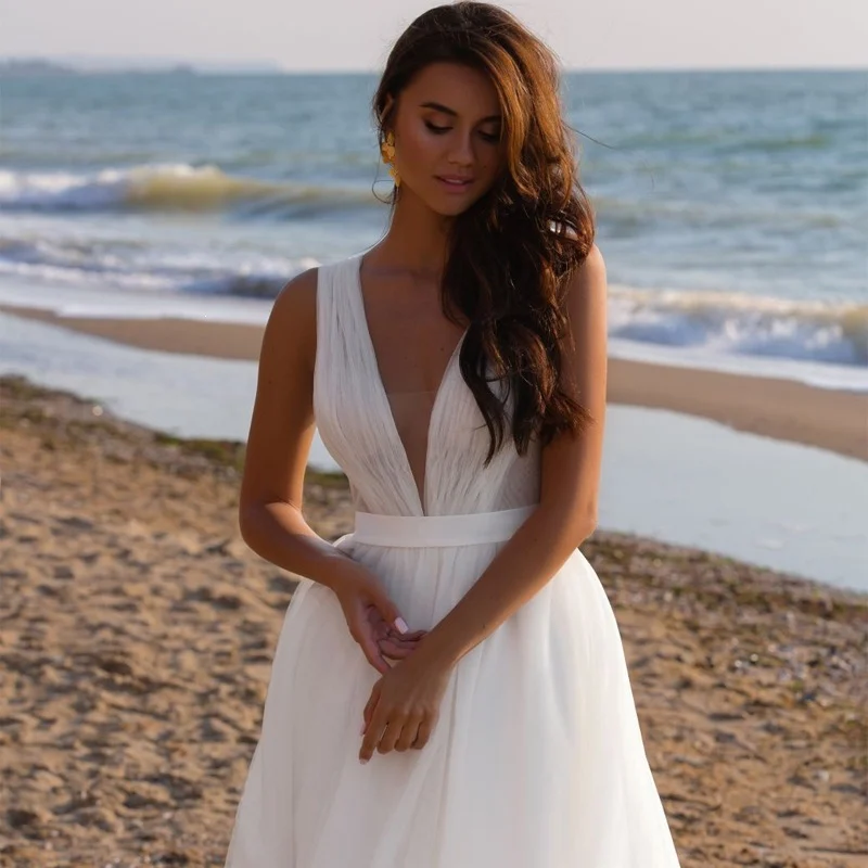 Seaside Outdoor Travel Photoshoot Bride In Wedding Dress — image 3