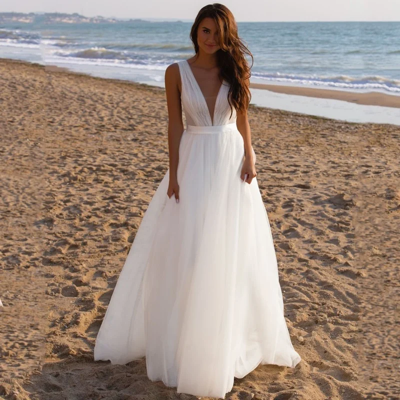 Seaside Outdoor Travel Photoshoot Bride In Wedding Dress — image 1