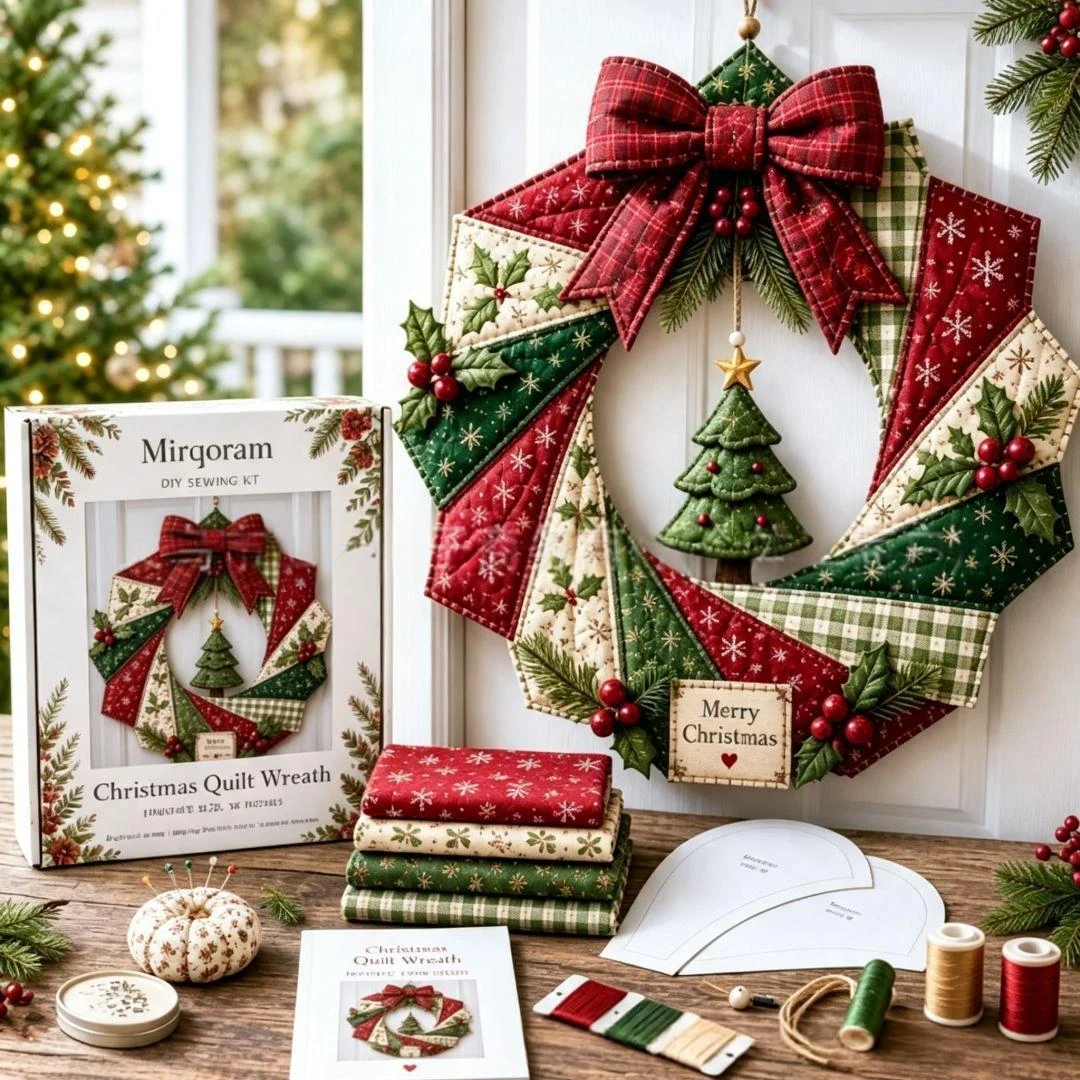 Seasonal Patchwork Wreath Kit DIY — image 7