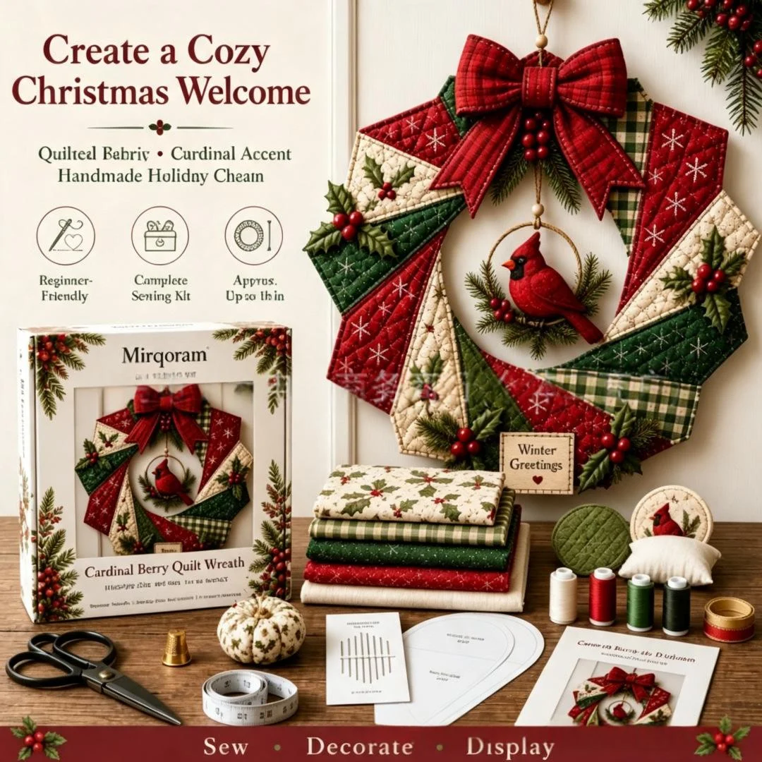 Seasonal Patchwork Wreath Kit DIY — image 6