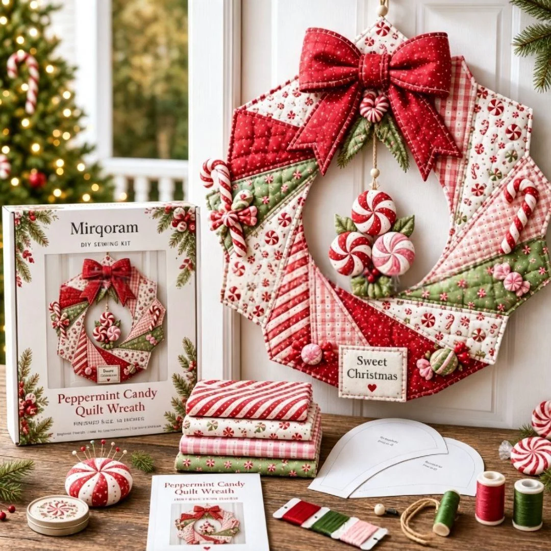 Seasonal Patchwork Wreath Kit DIY — image 1