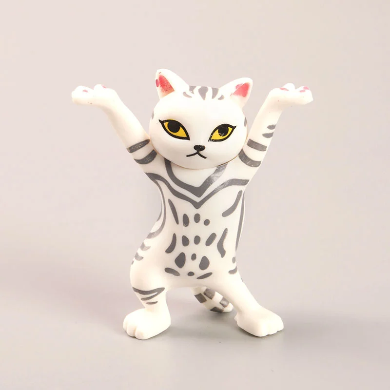 Second-generation 5 Models Of Dancing Cat Figurines, Anime Peripherals, Cartoon Kitten… — image 2