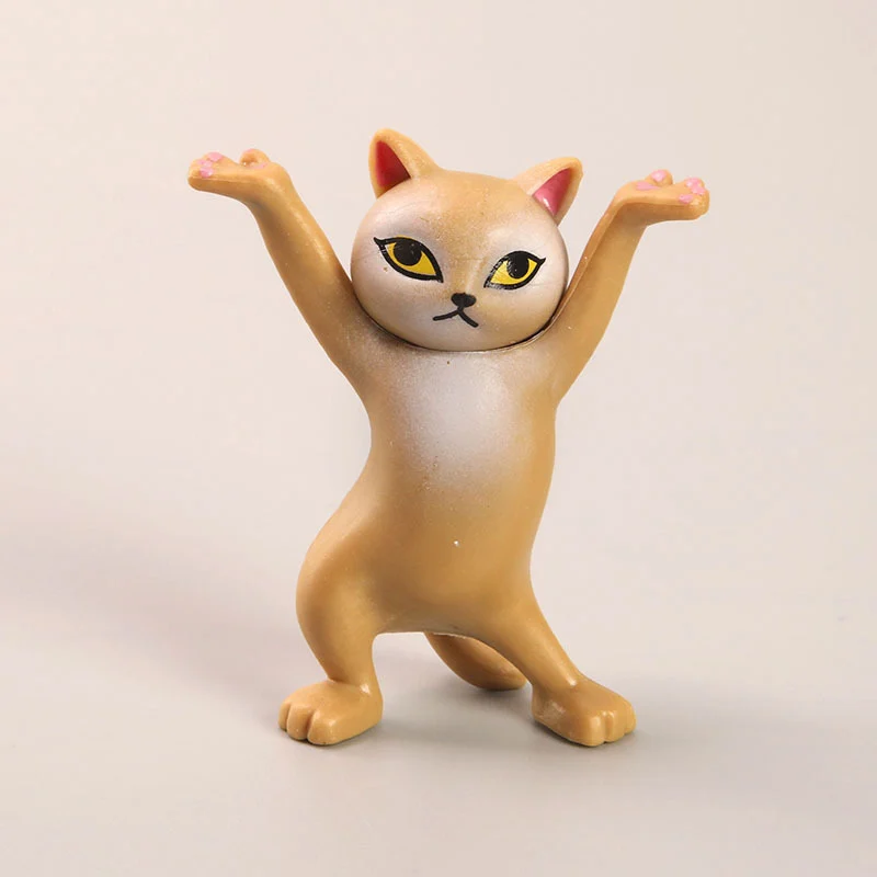 Second-generation 5 Models Of Dancing Cat Figurines, Anime Peripherals, Cartoon Kitten… — image 3