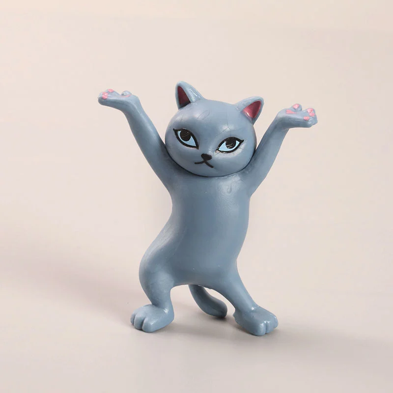 Second-generation 5 Models Of Dancing Cat Figurines, Anime Peripherals, Cartoon Kitten… — image 4