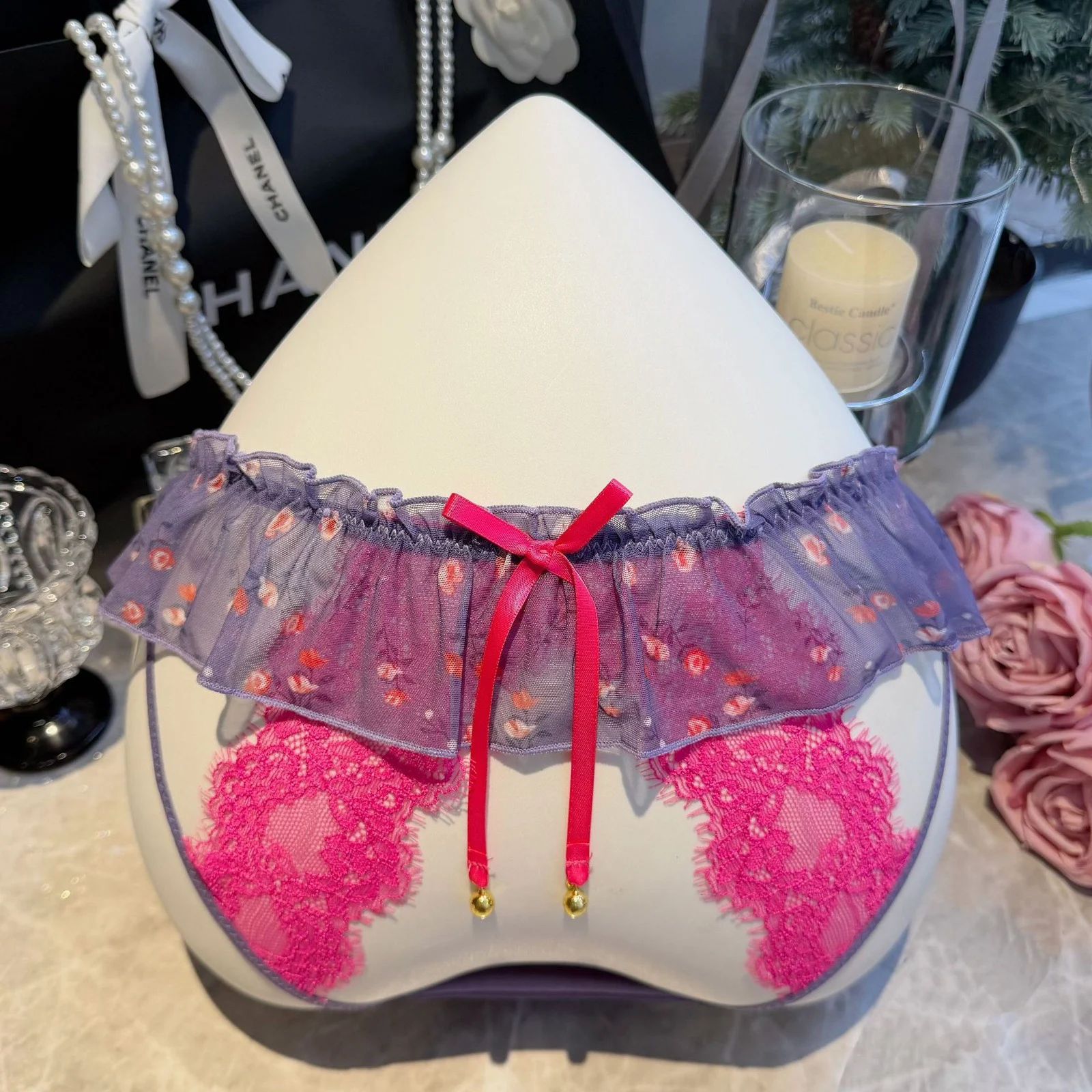 Seductive Pure-youthful Style Skirted Lace Panties For Women — image 4