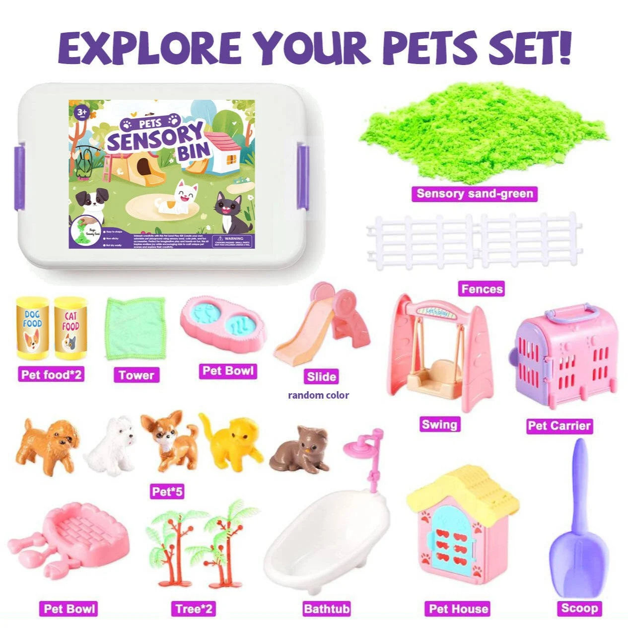 Sensory Basin Children's Sand Tray DIY Space Toy — variant image
