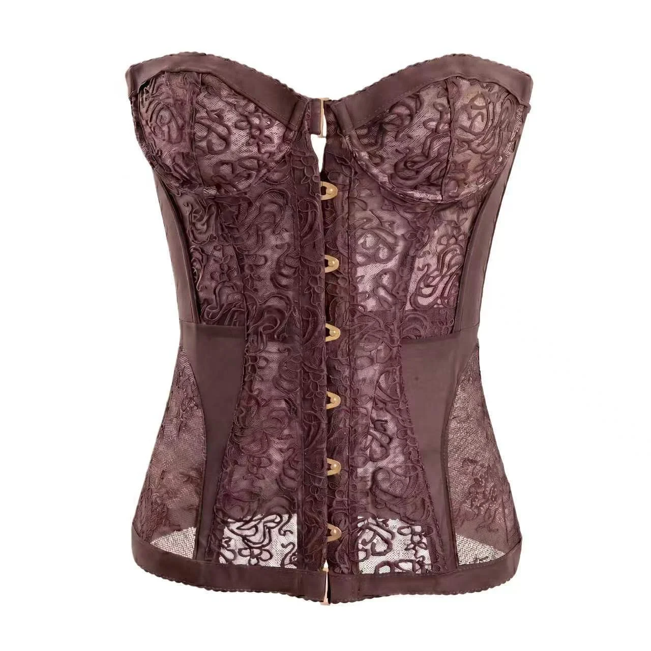 Sexy Lace Corset Top, Hot Girl Sweet-cool Style, Off-shoulder Strapless Vest For… — image 1