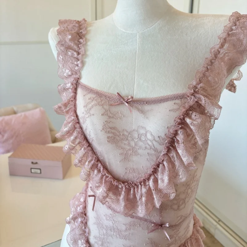 Sexy See-through Jumpsuit Pajamas Strappy Homewear For Women — image 1