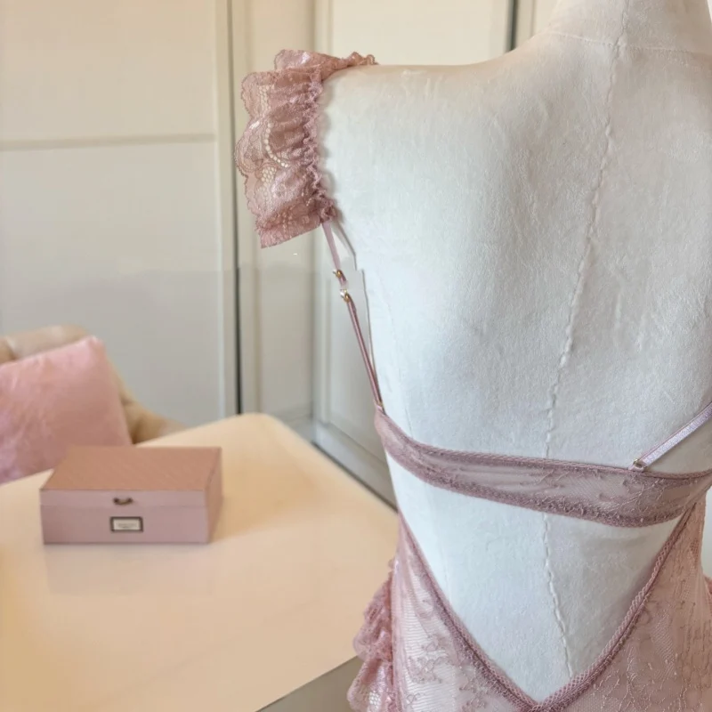 Sexy See-through Jumpsuit Pajamas Strappy Homewear For Women — image 2