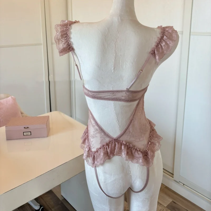 Sexy See-through Jumpsuit Pajamas Strappy Homewear For Women — image 3