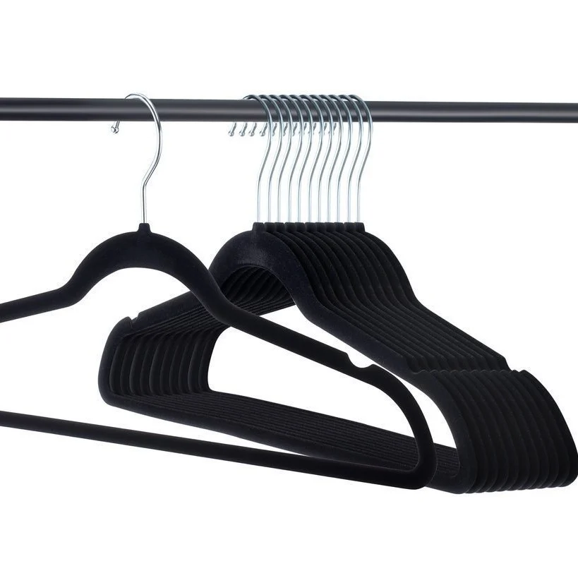 Shiyong Flocked Plastic Non-slip Clothes Hanger — image 7
