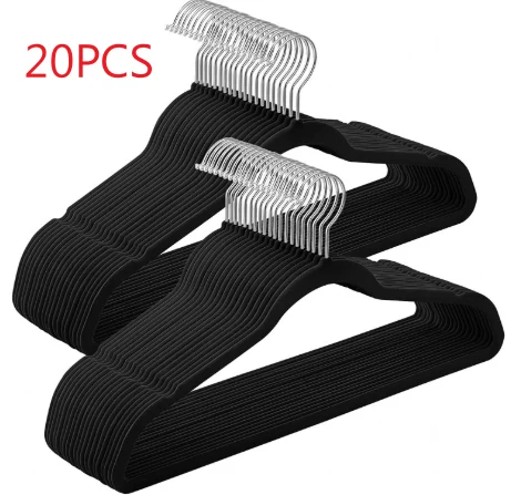 Shiyong Flocked Plastic Non-slip Clothes Hanger — image 5