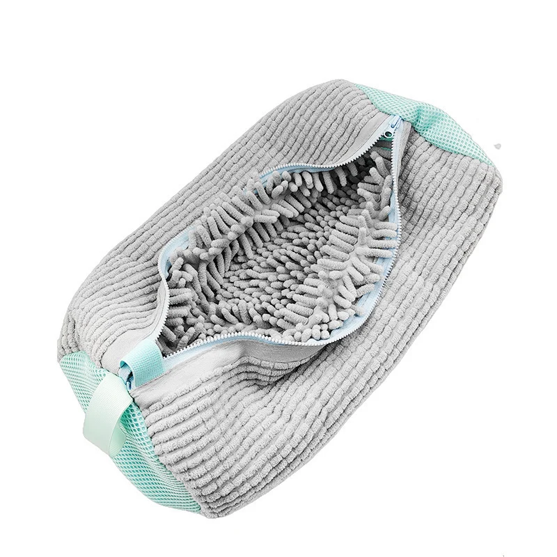 Shoe Washing Fabric Shrinkage Chenille Zip Pocket — image 9
